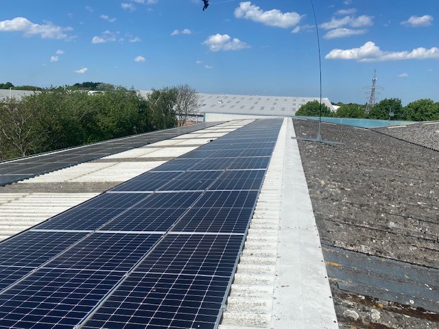 Large commercial solar PV installation